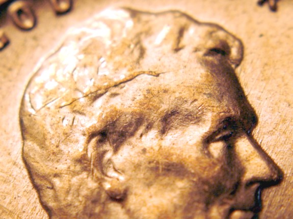 1959-D-Lincoln-Memorial-Cent---Nice-Size-Die-Crack-On-Obverse
